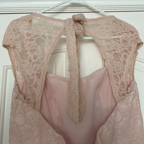 Madeline Gardiner pink laced dress. Only worn once for 5 hrs - Picture 5 of 5